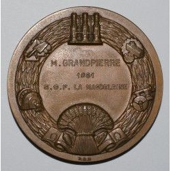 02 - MEDAILLE - STE INDUSTRIELLE ET COMMERCIALE DE L'AISNE - SGF LA MAGDELEINE - BRONZE