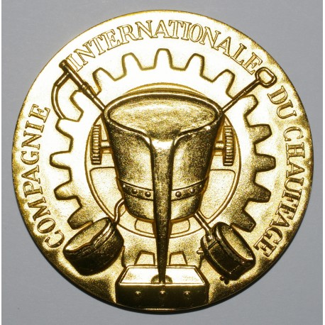 02 - MEDAILLE - COMPAGNIE INTERNATIONALE DU CHAUFFAGE - METAL DORE