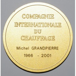 02 - MEDAILLE - COMPAGNIE INTERNATIONALE DU CHAUFFAGE - METAL DORE