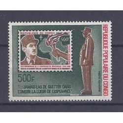 KONGO - BRIEFMARKE - 500 FRANCS - CHARLES DE GAULLE