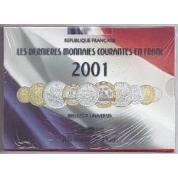 FRANCE - BU SET 2001 - 10 COINS