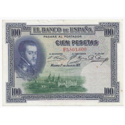 SPAIN - PICK 69 - 100 PESETAS - 01/07/1925 - VF