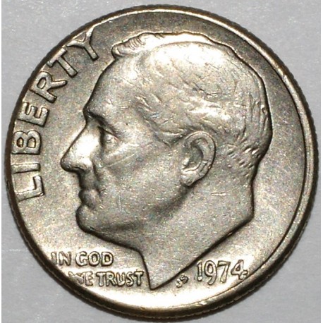 ETATS UNIS - KM 195 - 1 DIME 1974 - FRANKLIN ROOSEVELT