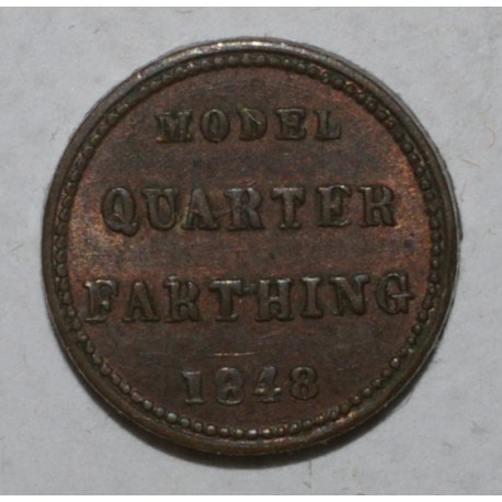 GRANDE BRETAGNE - 1/4 FARTHING 1848 - MODEL QUARTER - Victoria