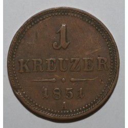 ÖSTERREICH - HABSBURG - KM 2185 - 1 KREUZER 1851 A