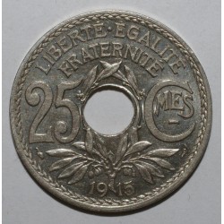 FRANCE - KM 867 - 25 CENTIMES 1915 - XF