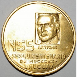 URUGUAY - KM 65 - 5 NUEVOS PESOS 1975 - JOSE ARTIGAS
