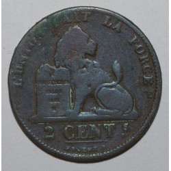 BELGIEN - KM 4 - 2 CENTIMES 1865