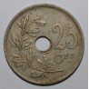 BELGIUM - KM 68 - 25 CENTIMES 1923 - DECENTERED HOLE