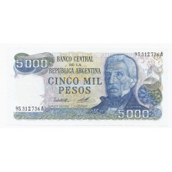 ARGENTINA - PICK 305 a - 5.000 PESOS - NOT DATED (1977-83) - UNC