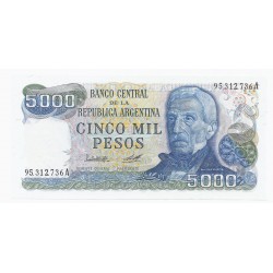 ARGENTINE - PICK 305 a - 5.000 PESOS - NON DATE (1977-83) - NEUF