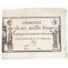 ASSIGNAT DE 2 000 FRANCS - 07/01/1795 - DOMAINES NATIONAUX