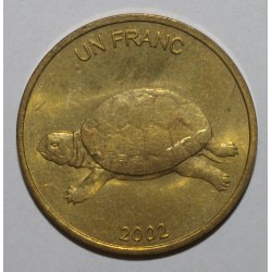 CONGO - KM 81 - 1 FRANC 2002 - Turtle