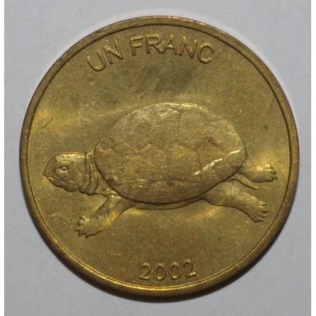 CONGO - KM 81 - 1 FRANC 2002 - Turtle