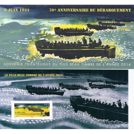 STAMP BOOKLET 113 "D.DAY - 6 JUIN 1944" - 1 STAMP - 2014 - UNC