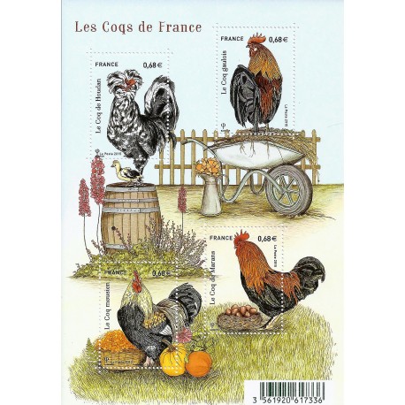 Y&T 5008 TO 5010 F - STAMP BOOKLET "COQS DE FRANCE" - 4 STAMPS OF 0.68 € - 2015 - UNC