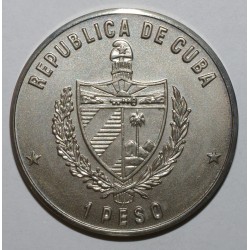CUBA - KM 275 - 1 PESO 1989 - 1er Chemin de fer Hispano Américain - FLEUR DE COIN