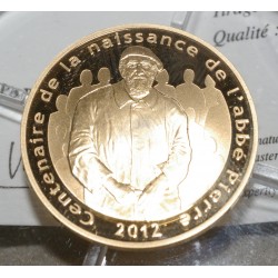 ABBE PIERRE - 50 EURO 2012 - GOLD - PP