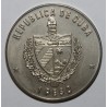 CUBA - KM 184 - 1 PESO 1988 - CHAMPIONNAT DU MONDE DE FOOT 1986 - FLEUR DE COIN