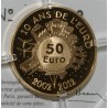 SEMEUSE - 50 EURO 2012 - OR - 10EME ANNIVERSAIRE DE L'EURO - Belle epreuve