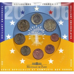 FRANCE - BRILLIANT UNCIRCULATED COIN SET 2006 - 8 COINS