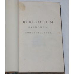 Latin Bible of 1785 - Vol. 2 - Bibliorum sacrorum vulgatae versionis editio, Clero Gallicano dicata