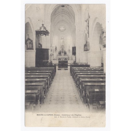 02160 - BOURG ET COMIN - INTÉRIEUR DE L'ÉGLISE