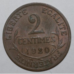 FRANCE - KM 841 - 2 CENTIMES 1920 - XF+