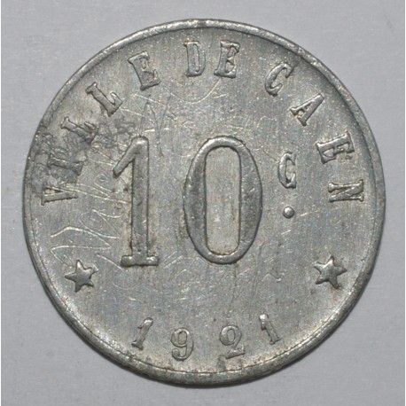 CAEN ( 14 ) - 10 CENT 1921 - Commercial and Industrial Union - GE 1.3