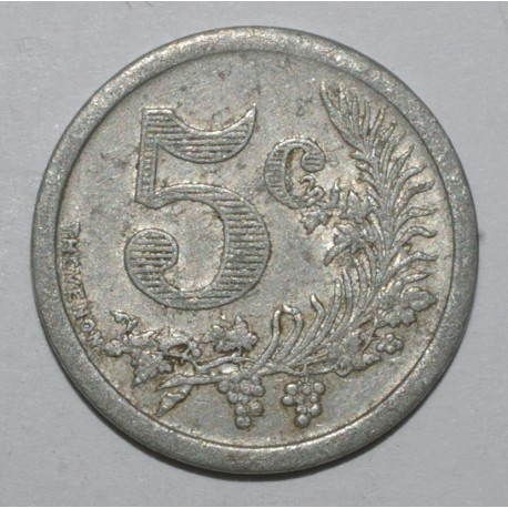 ORAN - ALGERIE - 5 CENT 1921 - Chambre de Commerce - TTB - GE 1.1