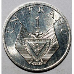 RWANDA - 1 FRANC 1985 - UNC - KM 12