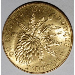 RUANDA - KM 15 - 20 FRANCS 1977 - Bananenbaum