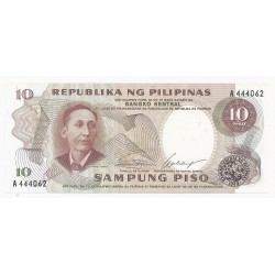 PHILIPPINES - PICK 144 a - 10 PISO - 1969 - UNC