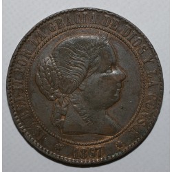 SPANIEN - KM 636.5 - 5 CENTIMOS 1867 - SS