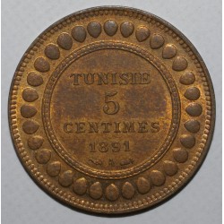 TUNISIE - KM 221 - 5 CENTIMES 1891 A