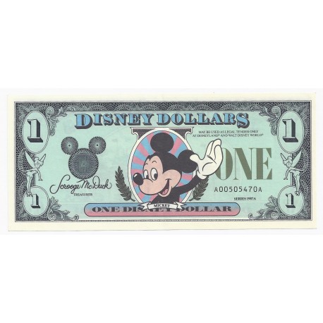 USA - 1 DISNEY DOLLAR - 1987 - FDC