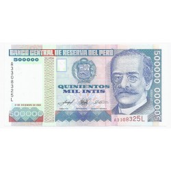 PERU - PICK 145 - 500 000 INTIS - 21/12/1989 - UNC