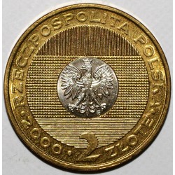 POLOGNE - Y 374 - 2 ZLOTYCH 2000 - MILLENIUM - SUPERBE A FLEUR DE COIN