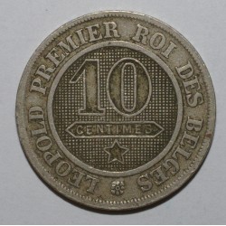 BELGIQUE - KM 22 - 10 CENTIMES 1862 - TTB