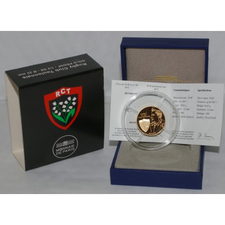 RUGBY CLUB TOULON - 50 EURO 2012 - OR - BELLE EPREUVE