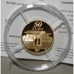 RUGBY CLUB TOULON - 50 EURO 2012 - OR - BELLE EPREUVE