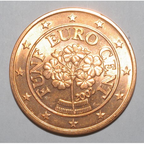 AUTRICHE - 5 CENT 2002 - PRIMEVERE - SUPERBE A FLEUR DE COIN