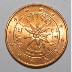 AUTRICHE - 2 CENT 2008 - EDELWEISS -  SUPERBE A FLEUR DE COIN