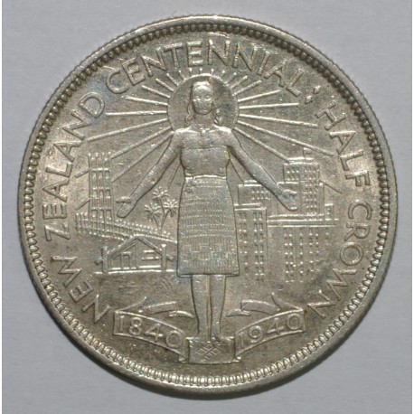 NEUSEELAND - KM 14 -1/2 CROWN 1940