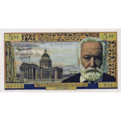 FAY 56/2 - 5 NOUVEAUX FRANCS VICTOR HUGO - 02.07.1959 - SUPERBE +