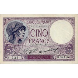 FAY 03/17 - 5 FRANCS VIOLET - 01/06/1933 - SPLENDIDE - PICK 72