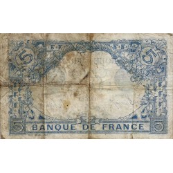 FAY 02/25 - 5 FRANCS BLEU - 24/03/1915 - BELIER - TRES BEAU - PICK 70