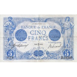 FAY 02/36 - 5 FRANCS BLEU - 15/02/1916 - POISSONS - SUPERBE