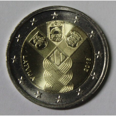 LATVIA - 2 EURO 2018 - Baltic States - XF / UNC