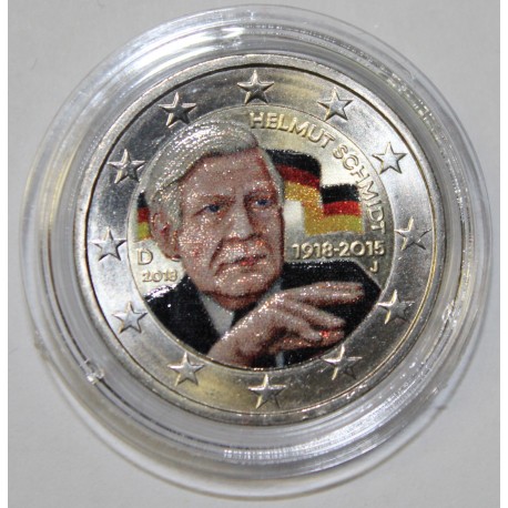 GERMANY - 2 EURO 2018 - Helmut Schmidt - COLORIZED - UNC